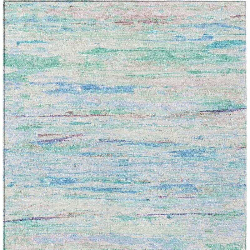 HomeRoots Abstract Transitional Rectangle Outdoor Rug
