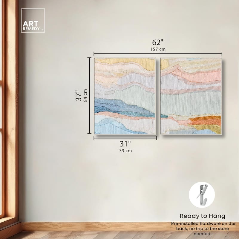 Gentle Breeze II Canvas Set of 2 by Art Remedy