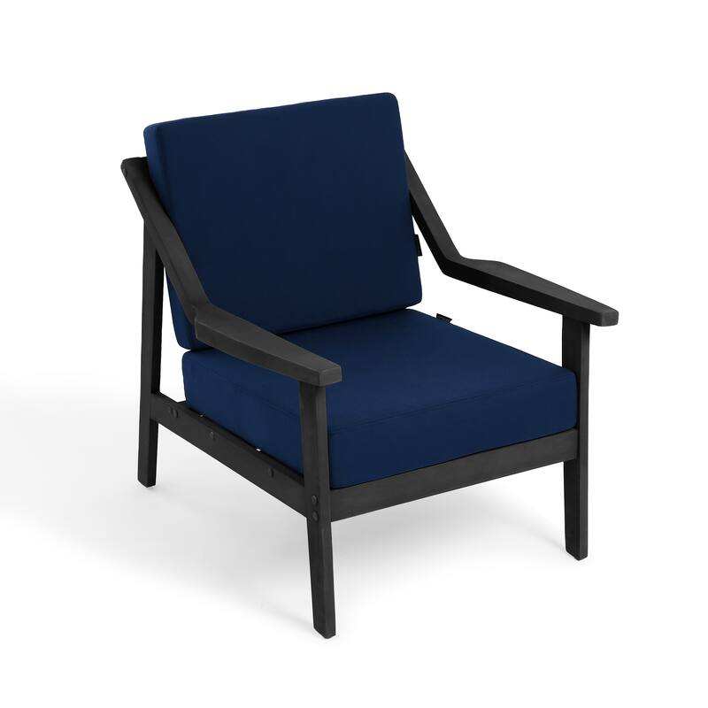 5-piece Adirondack Patio Teak Lounge Chairs Loveseat Conversation Set