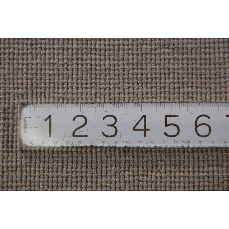 Hand Knotted Oriental 100% Wool Carpet Modern Solid Greys & Charcoal Gabbeh Runner Rug - 10' 4'' X 3' 0''