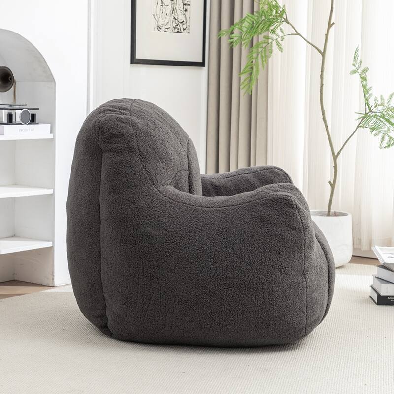 Apartment Living Room Bean Bag Chair with Tufted Soft Stuffed Filling