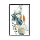 preview thumbnail 1 of 13, iCanvas "Abstract In Blue And Terracotta" by Sophie Rodionov Framed Silver - 40x26