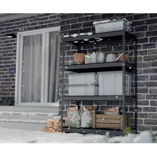 Storage Rack System Weatherproof With Rack AR Shelving All-Weather Storage Pro Shelving Heavy-Duty Indoor Outdoor ...