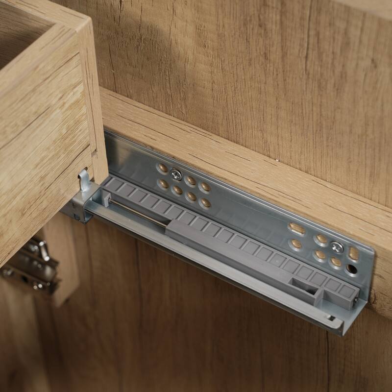 Christopher Knight Home - Aurelia Modern Solid Wood Legs Bathroom Vanity with Spacious Storage and Tip-Out Tray