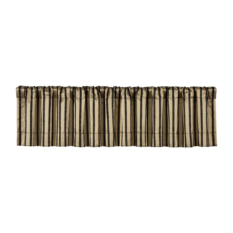 Calvari Black And Gold Window Straight Valance
