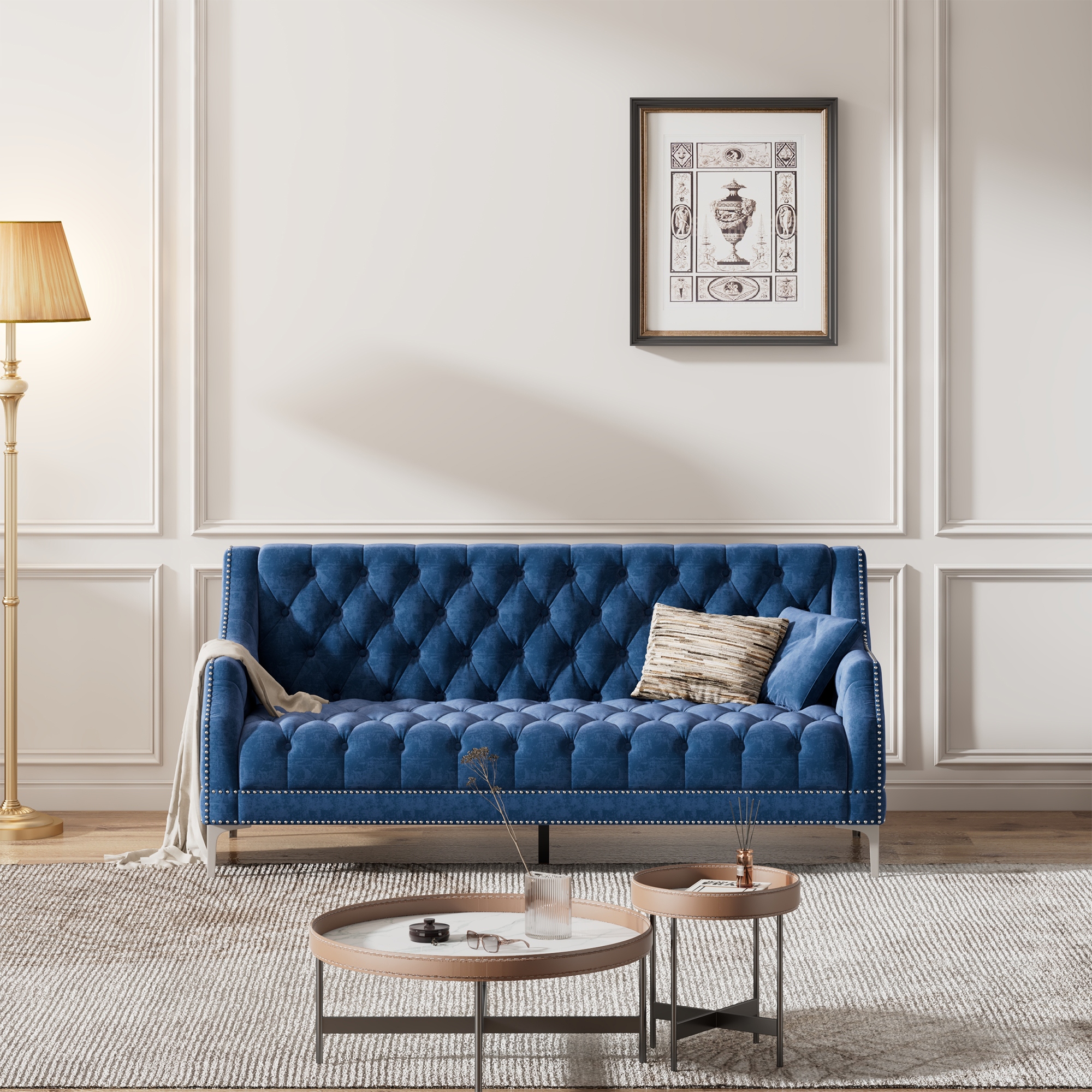 Modern cheap plush sofa
