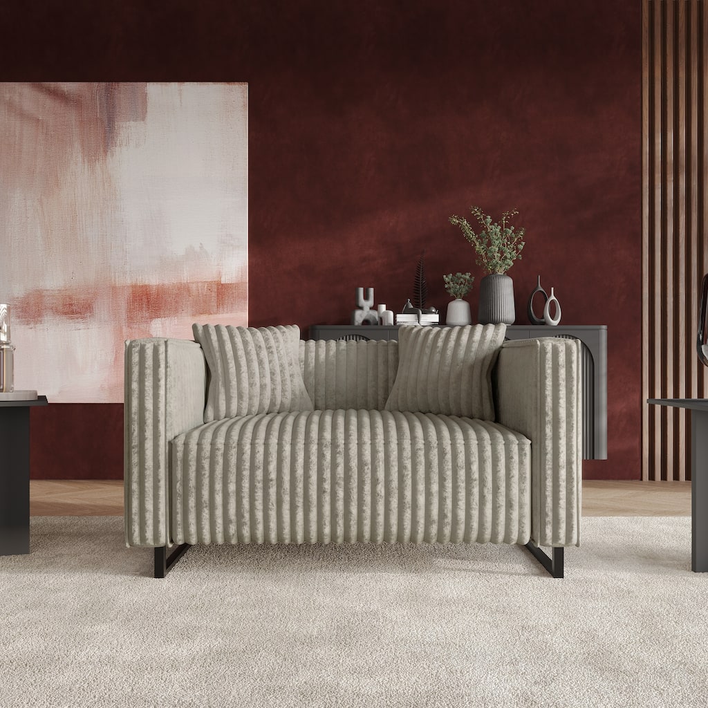 CraftPorch Mid Century Modern Upholstered Loveseat - N/A