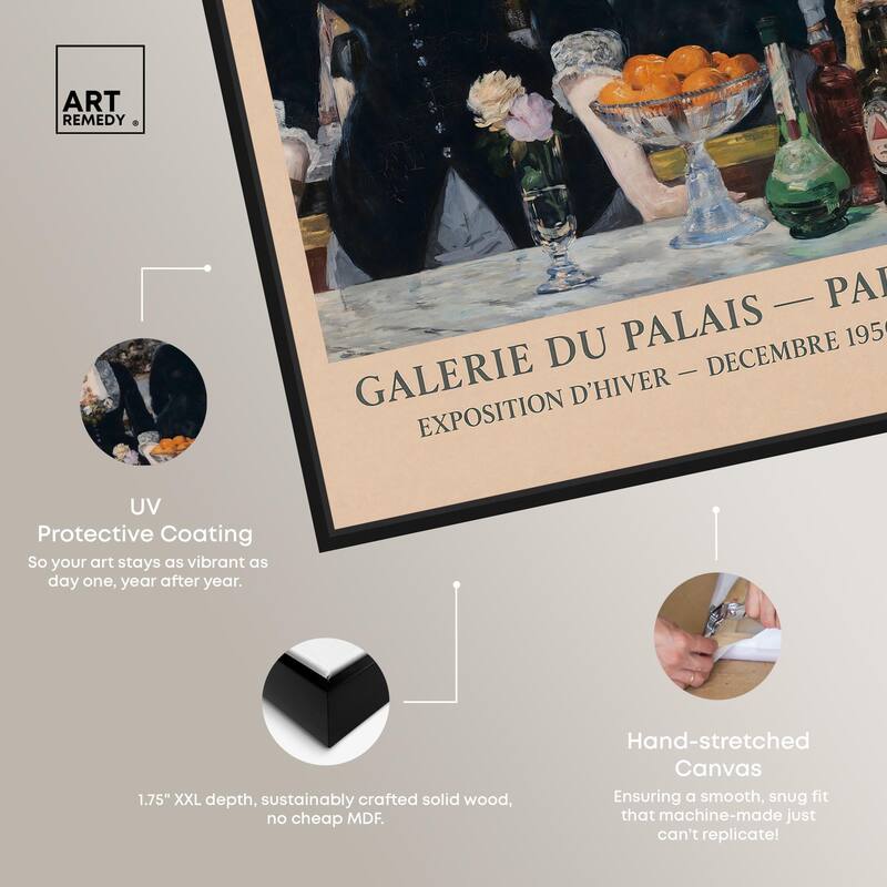 Manet's Famous Bar Canvas by Art Remedy