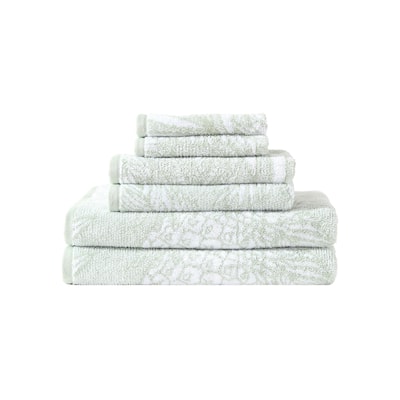 Tommy Bahama Pineapple Venture Cotton Green 6 Piece Towel Set - 6 Piece