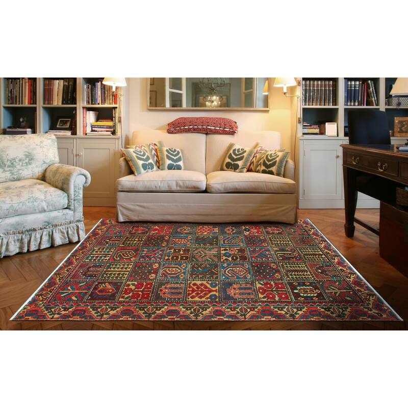 Fine Vintage Bakhtiari Nicolette Red/Brown Rug - 6'5" x 9'4"