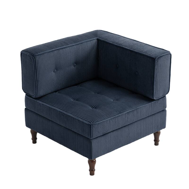 UIXE Corduroy Modular Corner Sofa Lounge Corner Arm Chair