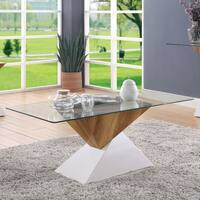 Glass Contemporary Coffee Tables : Jofran Panama Brown Contemporary Coffee Table With Beveled Glass Top And Casters Furniture Barn Cocktail Coffee Tables : Walmart coyote_sc furniture of america.