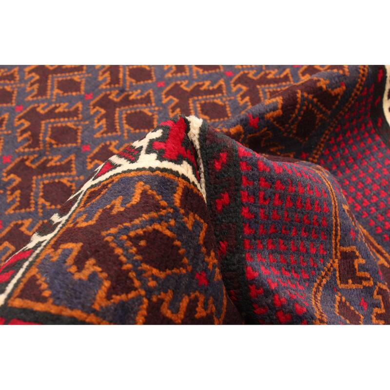 ECARPETGALLERY Hand-knotted Teimani Burgundy Wool Rug - 2'10 x 4'9