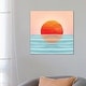 preview thumbnail 7 of 5, iCanvas "Minimalist Sunset" by Modern Tropical Canvas Print 26x26x1.5