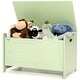 preview thumbnail 1 of 8, Costway Kids Toy Box w/Safety Hinge Wood Storage Chest Flip-Top - See Details Green