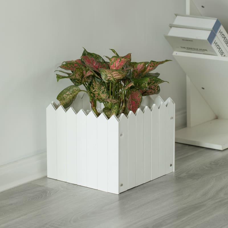 Square Traditional Fence Design Vinyl Planter Box On Sale Bed Bath