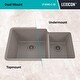 preview thumbnail 7 of 6, 32 Inch Lexicon Platinum Quartz Composite Drop-in Undermount Galaxy Concrete - 19" W x 32" L x 9.75" H