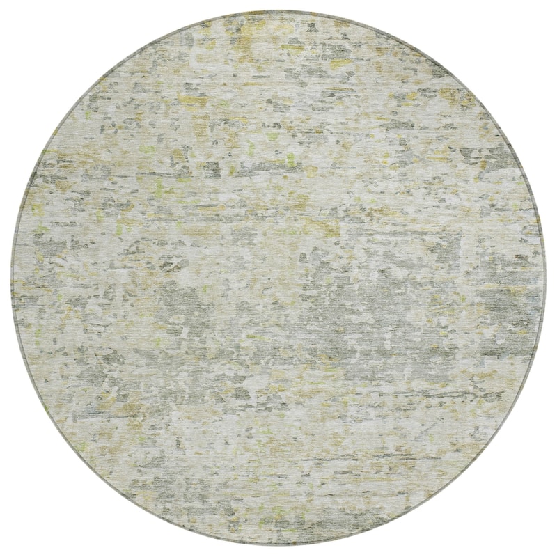 Machine Washable Indoor/ Outdoor Abstract Modern Chantille Rug