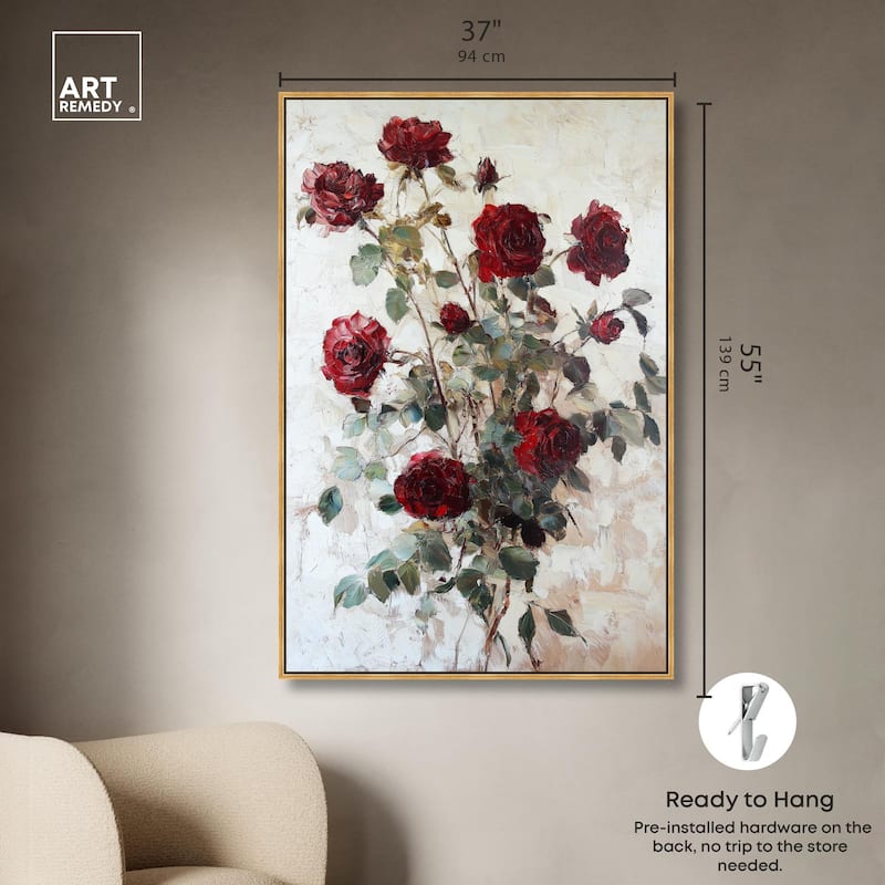 Velvet Vermilion I Canvas by Art Remedy