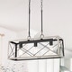 preview thumbnail 42 of 48, Acroma 3 - Light Linear Modern Farmhouse Rectangle Chandelier - N/A Driftwood