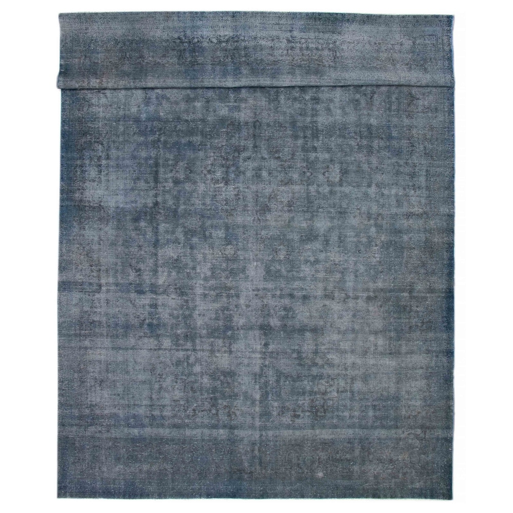 ECARPETGALLERY Hand-Knotted Color Transition Sky Blue Wool Rug - 5'11 x 8'9