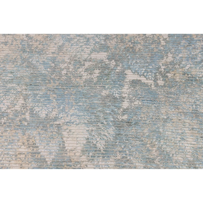 Striped / Abstract Area Rug Hand-Knotted Wool Carpet - 5'6"x 7'8"
