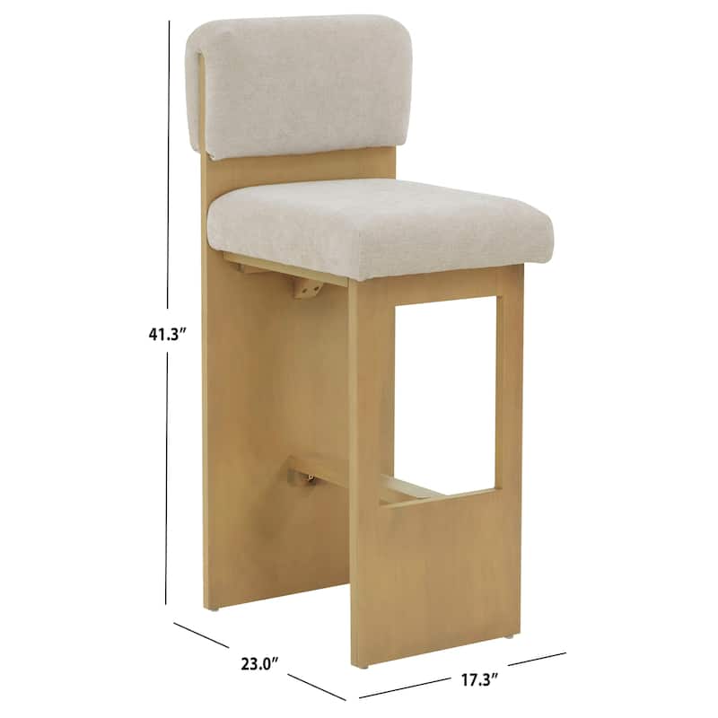 SAFAVIEH Couture Naja Modern 30-inch Barstool - 17"W x 23"D x 41"H