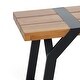 preview thumbnail 9 of 18, Varva Acacia Wood and Iron Outdoor Dining Bench by Christopher Knight Home