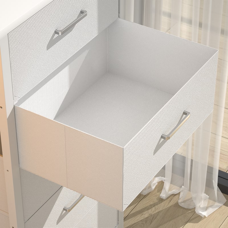 Rollway Dresser with Charge Station and LED Light,Chest With Drawers for Kids Room