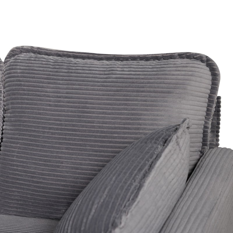 48.03" Soft Corduroy 2-Seater Sofa with Side Storage Pocket