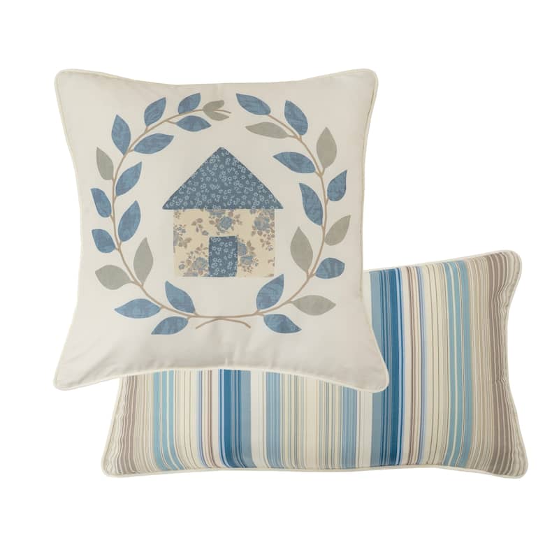 Donna Sharp Blue Diamond Polyester Decor Pillow Set - Polyester - Accent - Set of 2