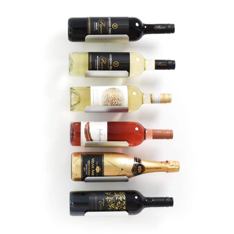 Wall Mounted Wine Rack - 5"D x3.6"W x 1.1"H - Silver