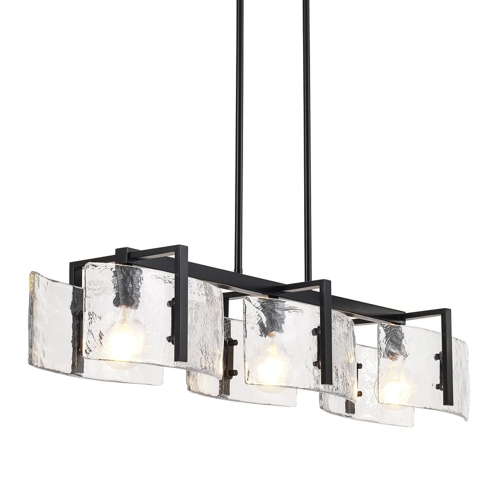 Golden Lighting 3164-LP HWG Aenon 3 Light 41" Wide Linear Pendant