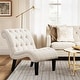 preview thumbnail 2 of 12, Andeworld Accent Chair for Bedroom Living Room Chairs Tufted Upholstered Lounge Chair with Wood Legs Linen Fabric