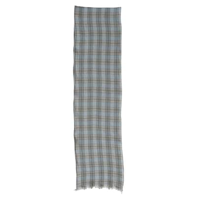 Woven Cotton Double Cloth Table Runner with Frayed Edges