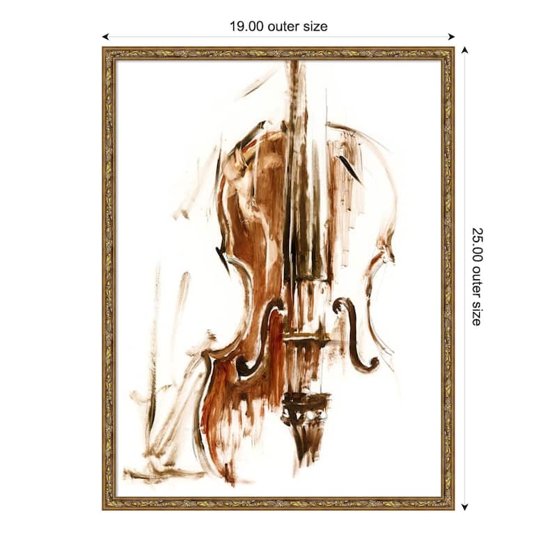 Instrumental No. 1 by Ethan Harper Wood Framed Wall Art Print - Belvedere Bronze