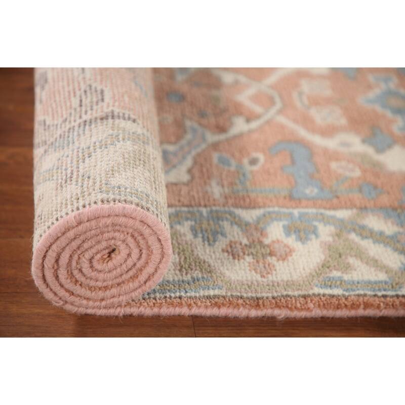 Oushak Indian Runner Rug Handmade Wool Carpet - 2'6"x 9'11"