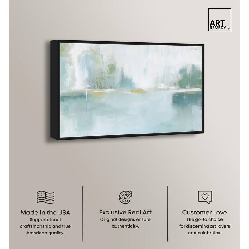 Mirrored Aqua Dream I Canvas by Art Remedy
