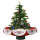 Christmas Time 29-In. Musical Snowy Indoor Holiday Decor, Green Christmas Tree with Red Umbrella Base