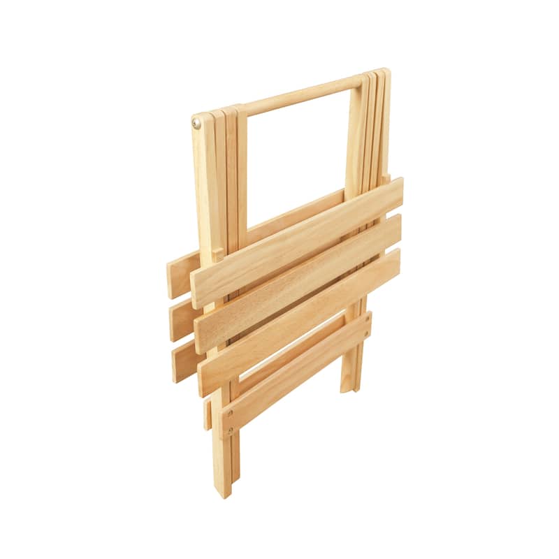 Solid Wood Portable Folding Side Table Set of 2 - 18"W x 13.75"D x 18"H