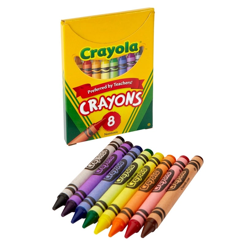 8-Color Triangular Crayons - 12 Boxes (Per Dozen)