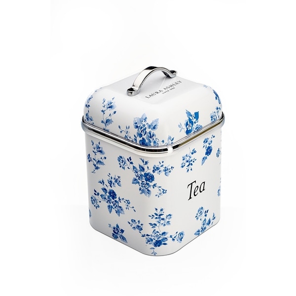 Laura Ashley VQ 3-Piece Hand-applied Stainless Steel Canister Set