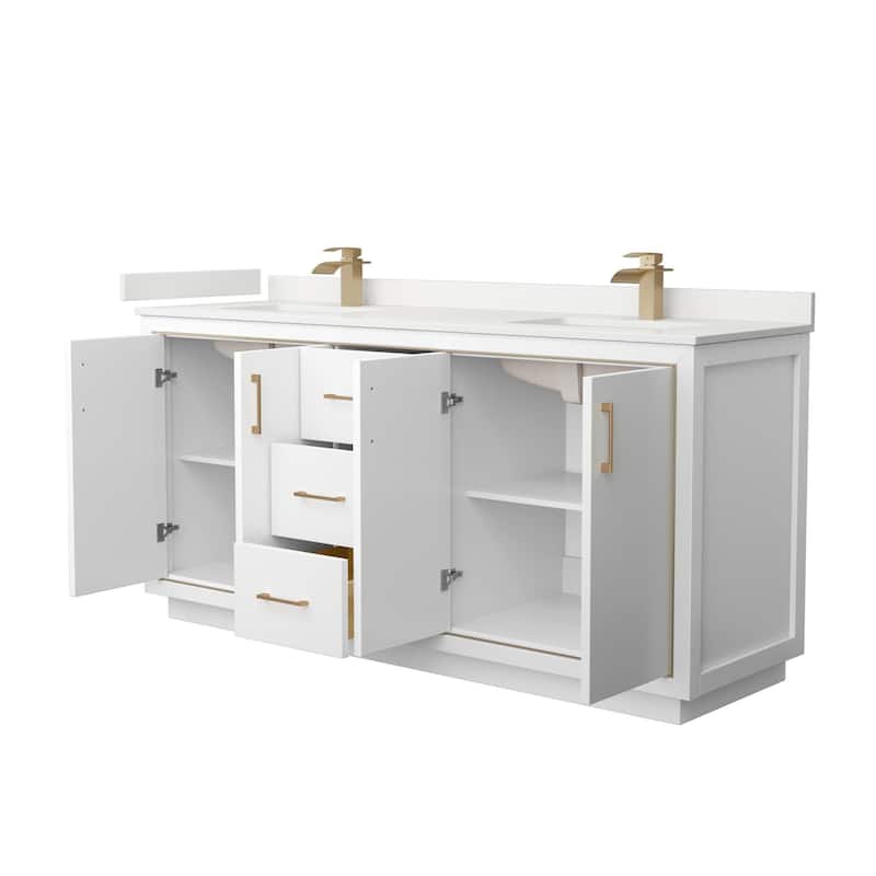 Wyndham Collection WCF111172D-QTZ-UNSMXX Icon 72" Free Standing Double