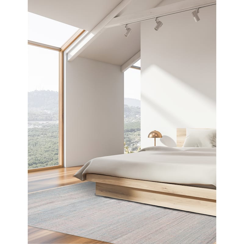 ECARPETGALLERY Hand-knotted Legacy Light Grey Viscose, Wool Rug - 7'10 x 9'8