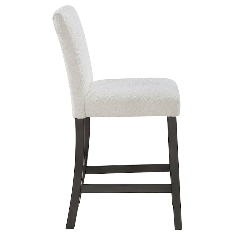 Alba Boucle Upholstered Counter Height Stools (Set of 2)