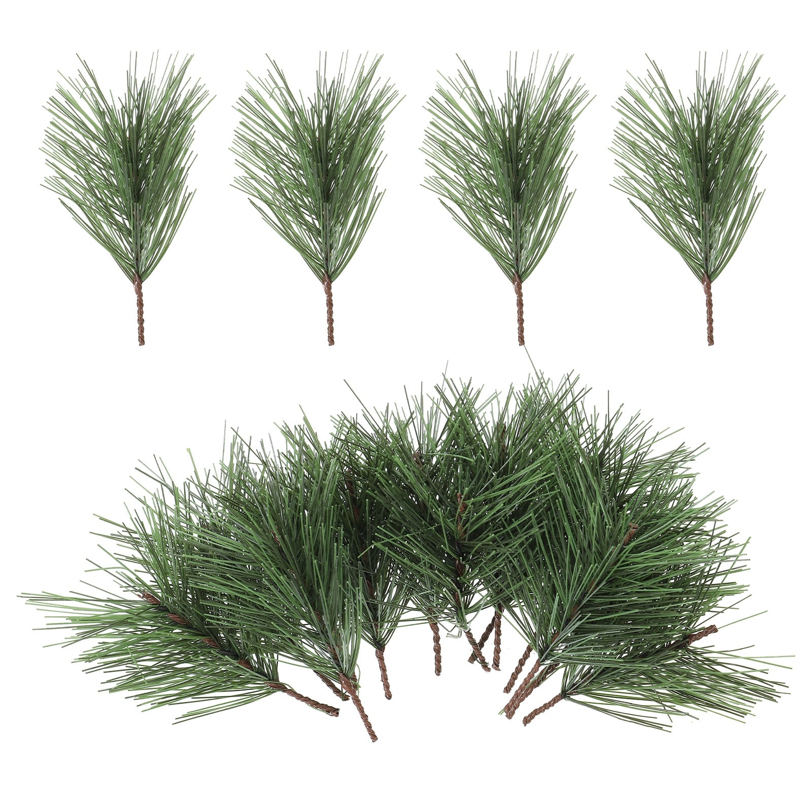 30Pcs Artificial Pine Branches Decor Faux Pine Leaves Sprigs, Green - Bed  Bath & Beyond - 39638620
