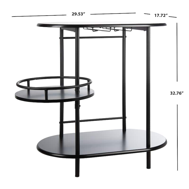 SAFAVIEH Iva 3-Tier Swivel Bar Table - 29.53" W x 17.72" L x 32.76" H
