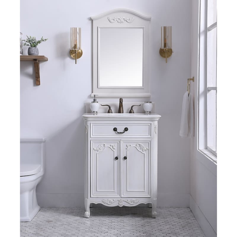 27" Bathroom Vanity - Antique White