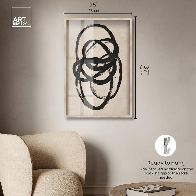 Beige Black I Shadowbox by Art Remedy
