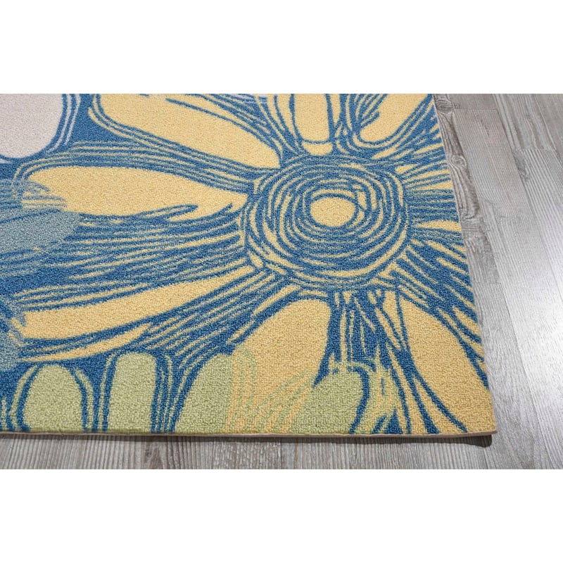 Ogunquit Indoor/Outdoor Abstract Floral Modern Rug by Havenside Home